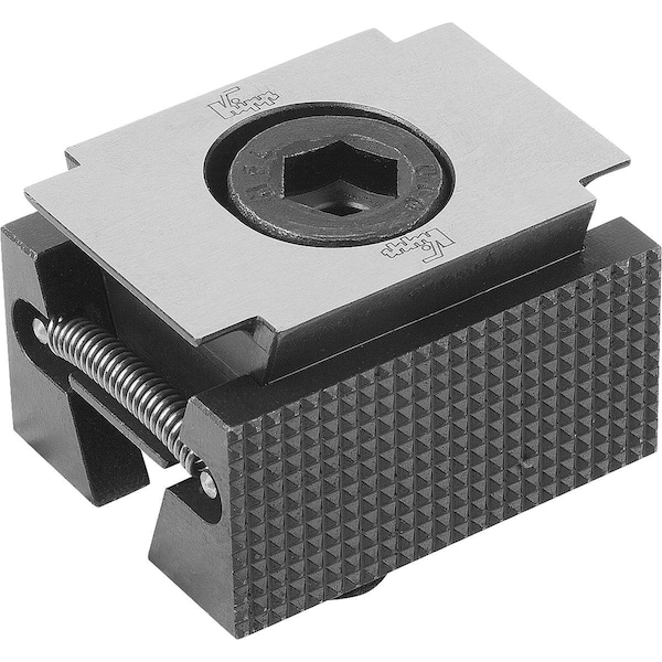 Wedge Clamp Wide, Serrated B=30, Carbon Steel Black Hardened